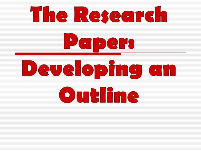Research-Outline Final Paper 